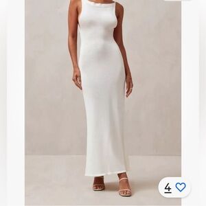 Alohas Sexy & Sensual Cream Colored Knit Maxi Dress. Size S NWT New Condition!